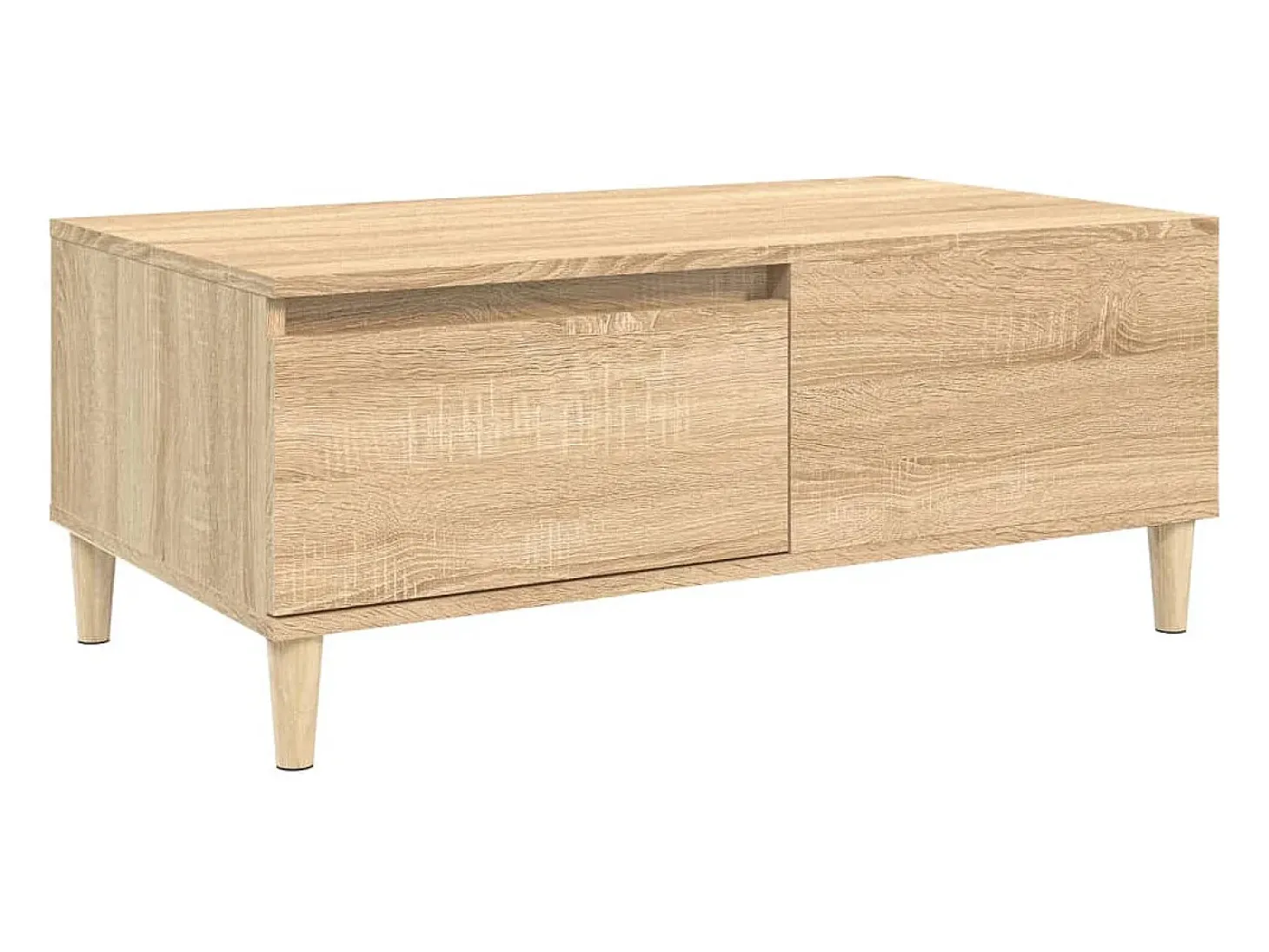 Mesa de centro madera contrachapada roble Sonoma 90x50x36,5 cm