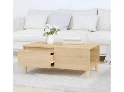 Mesa de centro madera contrachapada roble Sonoma 90x50x36,5 cm