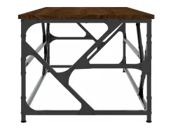Mesa de centro madera contrachapada roble marrón 100x50x40 cm