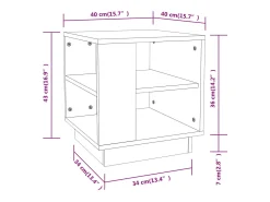 Mesa de centro madera contrachapada gris Sonoma 40x40x43 cm