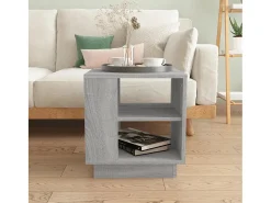 Mesa de centro madera contrachapada gris Sonoma 40x40x43 cm