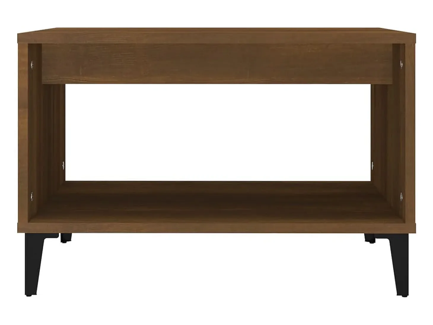 Mesa de centro madera contrachapada marrón roble 60x50x40 cm