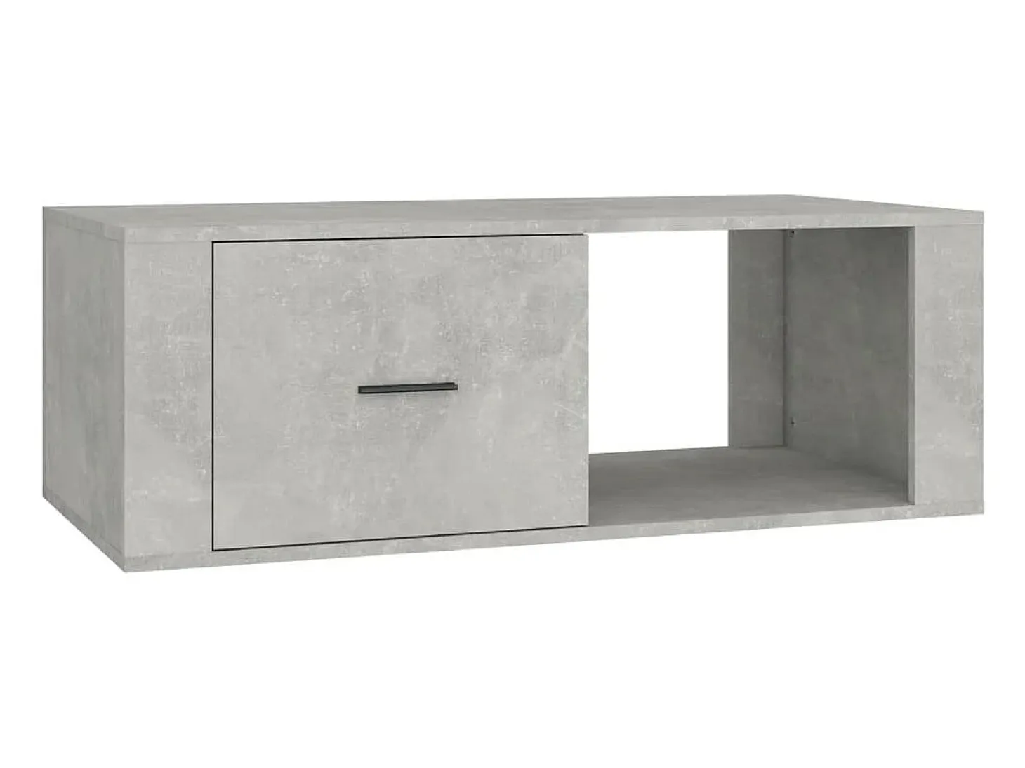 Mesa de centro madera contrachapada gris hormigón 100x50,5x35cm
