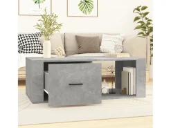 Mesa de centro madera contrachapada gris hormigón 100x50,5x35cm