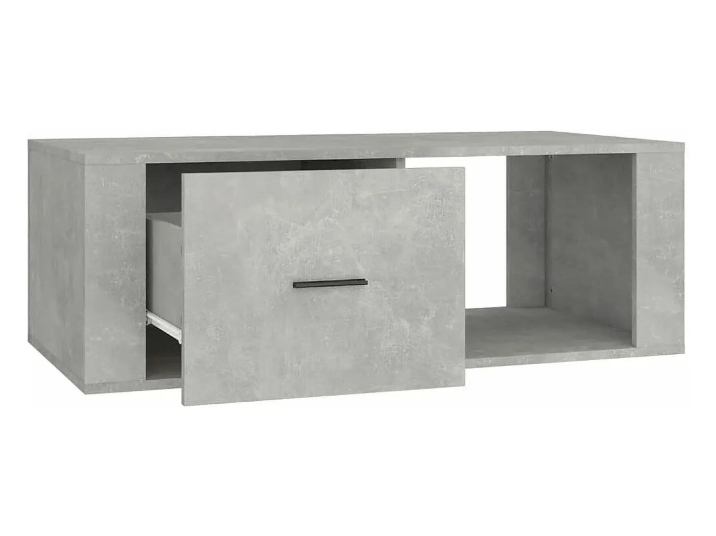 Mesa de centro madera contrachapada gris hormigón 100x50,5x35cm