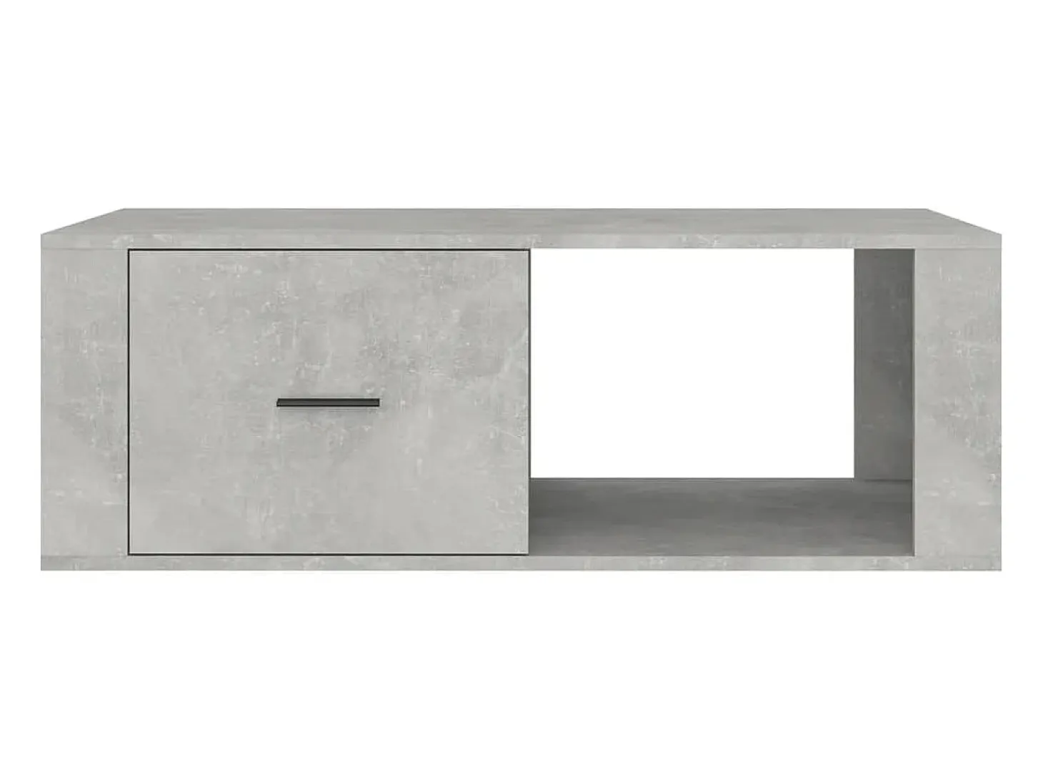 Mesa de centro madera contrachapada gris hormigón 100x50,5x35cm