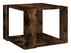 Mesa de centro madera contrachapada roble ahumado 40x40x30 cm