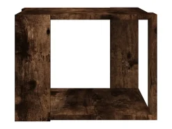 Mesa de centro madera contrachapada roble ahumado 40x40x30 cm