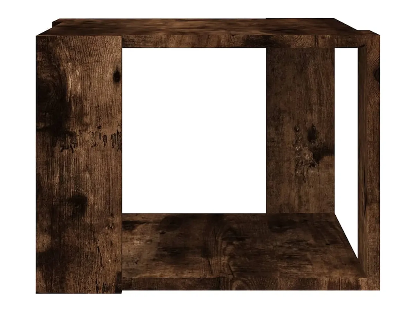 Mesa de centro madera contrachapada roble ahumado 40x40x30 cm