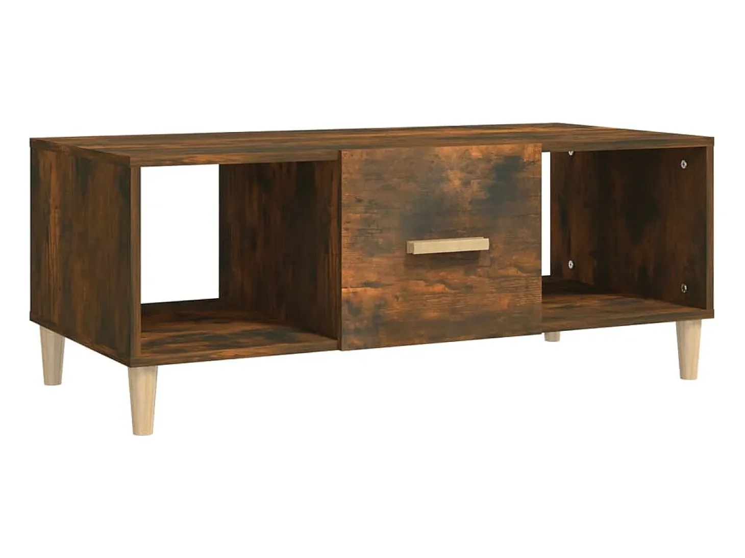 Mesa de centro madera contrachapada roble ahumado 102x50x40 cm