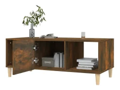 Mesa de centro madera contrachapada roble ahumado 102x50x40 cm
