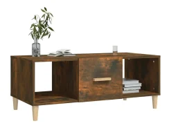 Mesa de centro madera contrachapada roble ahumado 102x50x40 cm