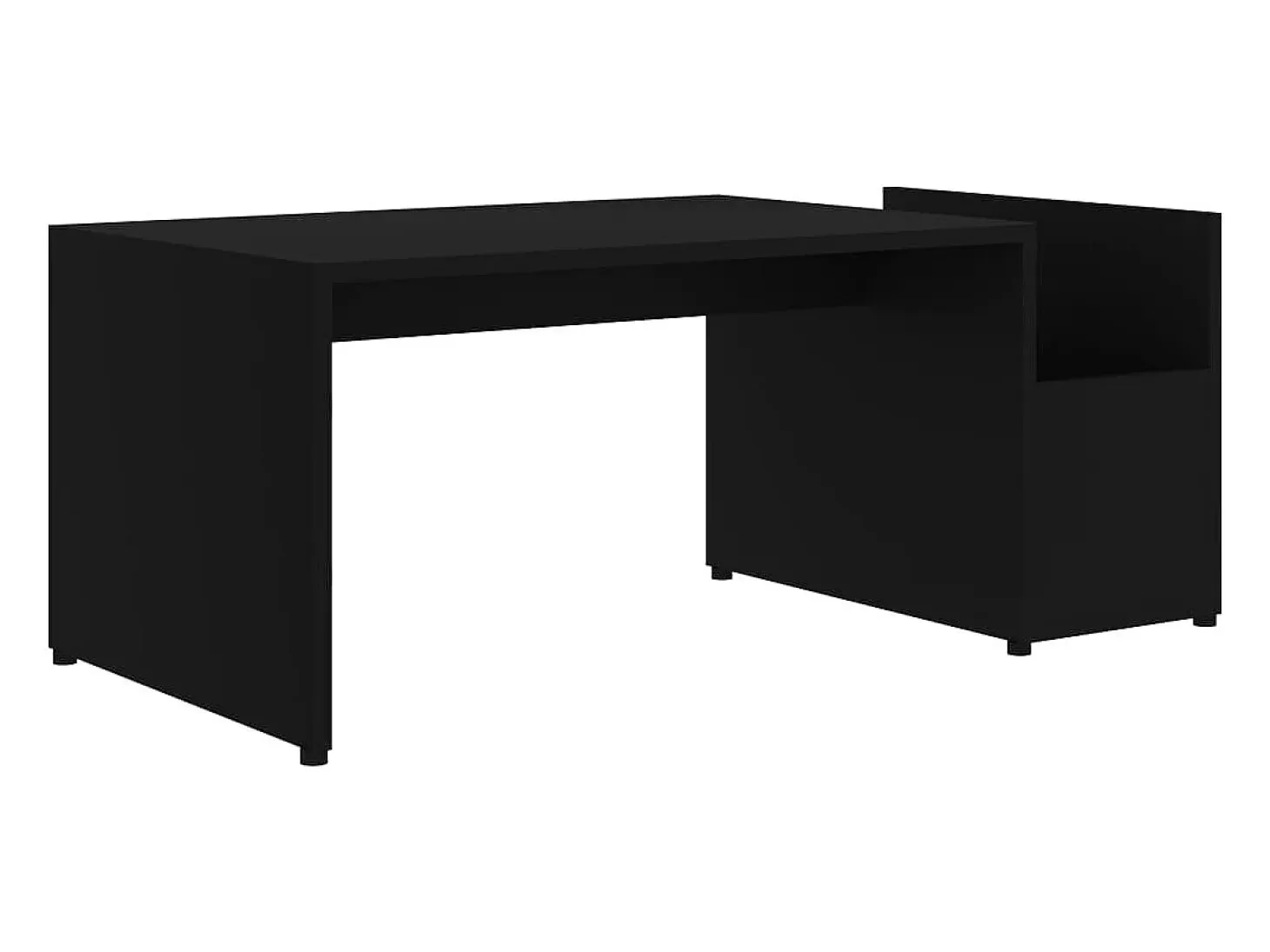 Mesa de centro madera contrachapada negro 90x45x35 cm