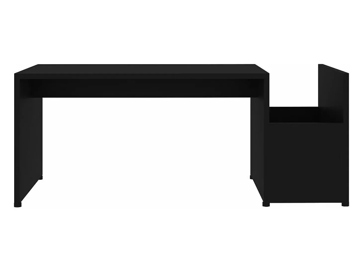 Mesa de centro madera contrachapada negro 90x45x35 cm