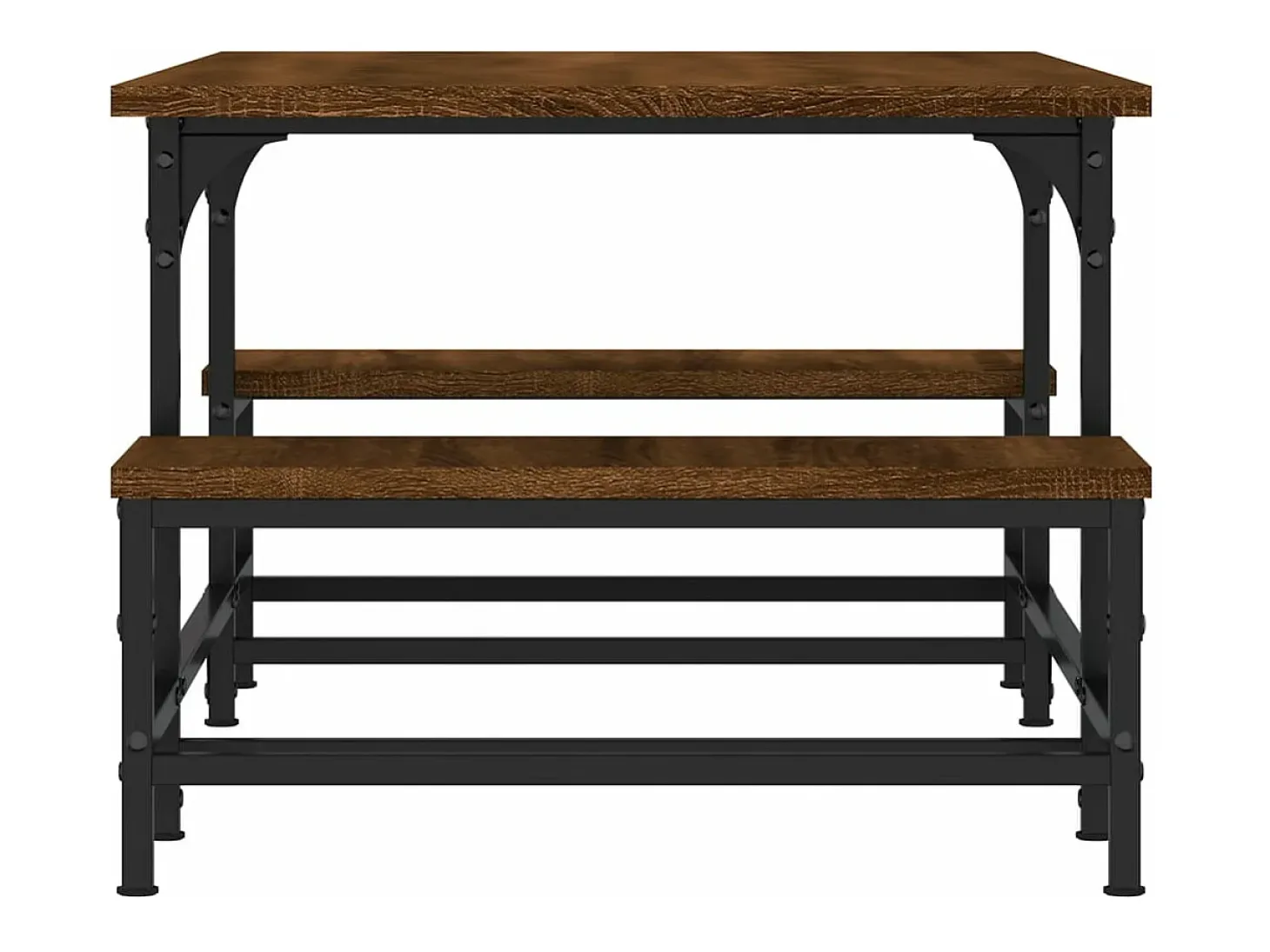 Mesa de centro madera contrachapada roble marrón 100x50,5x40 cm