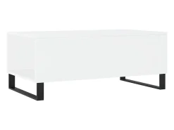 Mesa de centro madera contrachapada blanco 90x50x36,5 cm