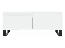Mesa de centro madera contrachapada blanco 90x50x36,5 cm
