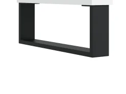 Mesa de centro madera contrachapada blanco 90x50x36,5 cm