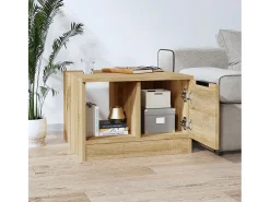 Mesa de centro madera contrachapada roble Sonoma 50x50x36 cm