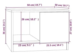 Mesa de centro madera contrachapada roble Sonoma 50x50x36 cm
