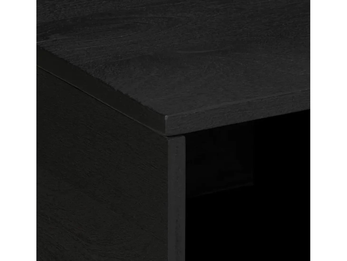 Mesa de centro madera contrachapada negro 80x50x40 cm
