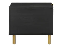 Mesa de centro madera contrachapada negro 80x50x40 cm