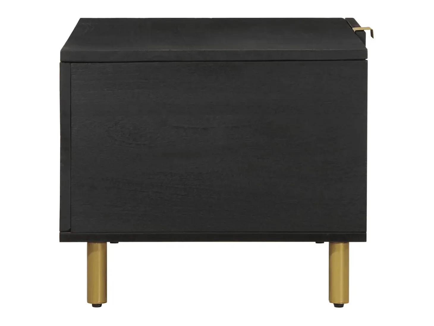 Mesa de centro madera contrachapada negro 80x50x40 cm