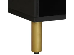Mesa de centro madera contrachapada negro 80x50x40 cm