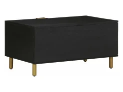 Mesa de centro madera contrachapada negro 80x50x40 cm