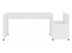Mesa de centro madera contrachapada blanco 90x45x35 cm