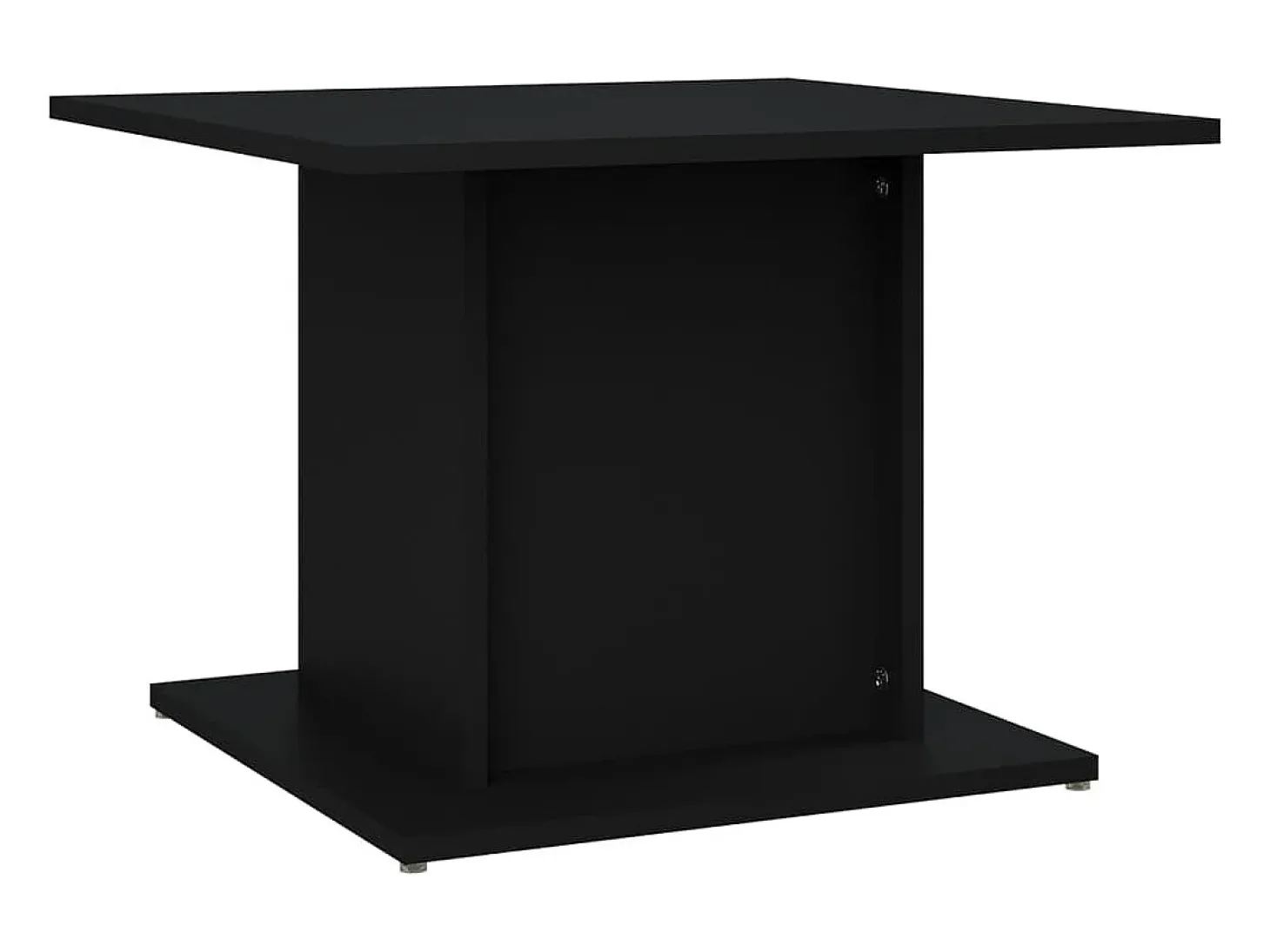 Mesa de centro madera contrachapada negro 55,5x55,5x40 cm