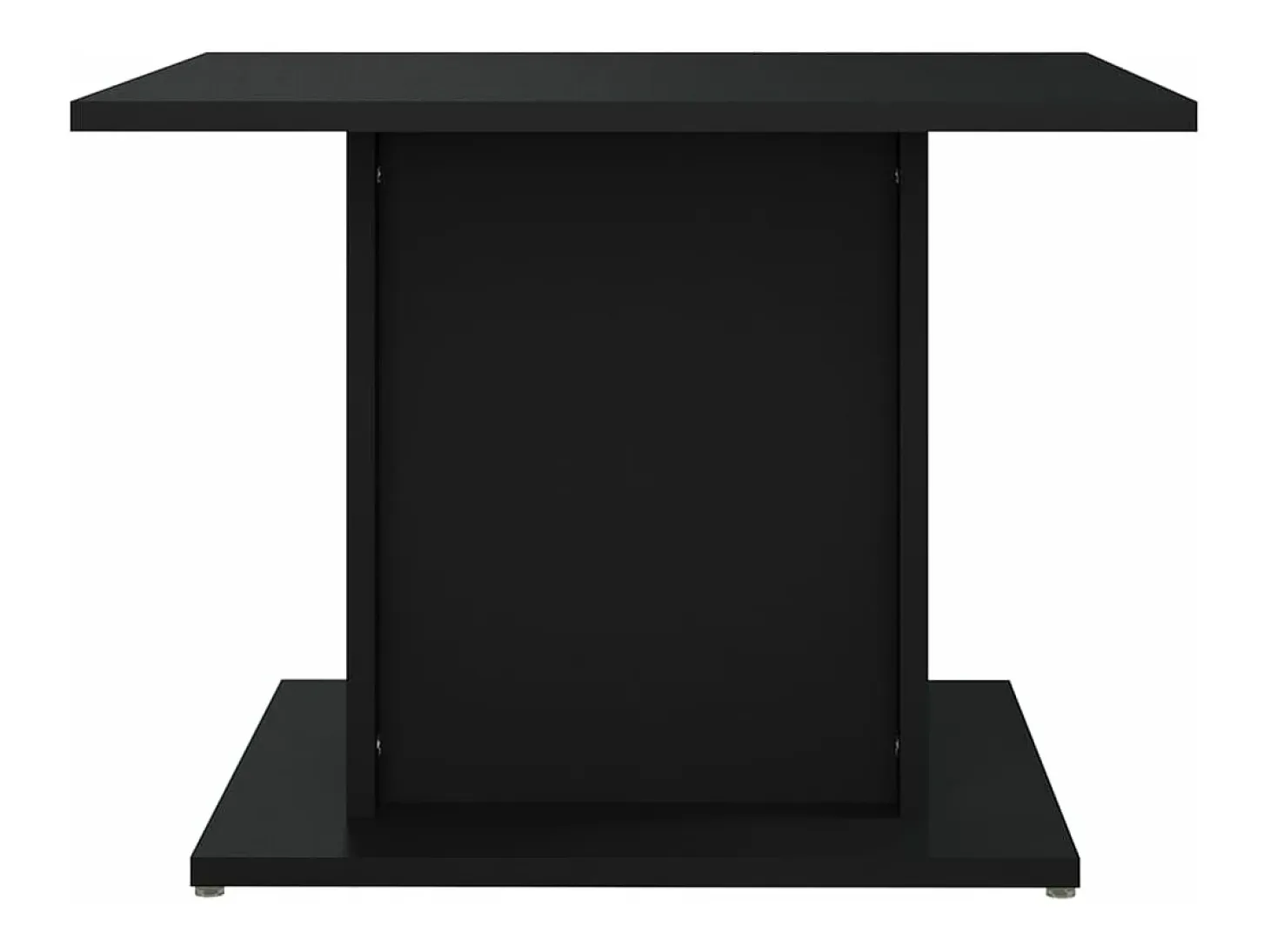 Mesa de centro madera contrachapada negro 55,5x55,5x40 cm