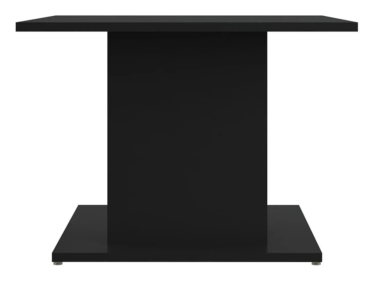 Mesa de centro madera contrachapada negro 55,5x55,5x40 cm