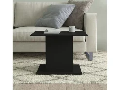 Mesa de centro madera contrachapada negro 55,5x55,5x40 cm