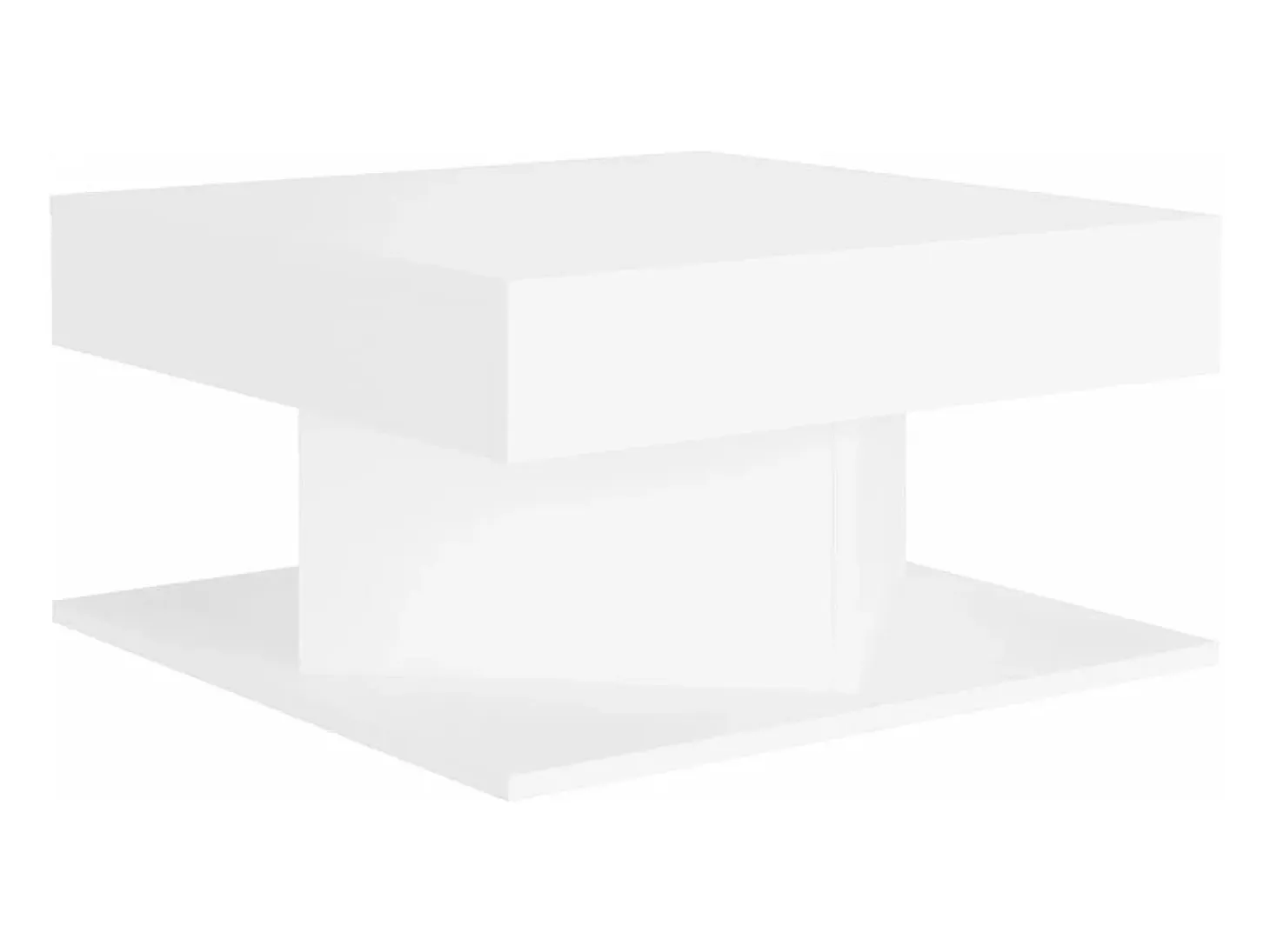 Mesa de centro madera contrachapada blanco 57x57x30 cm