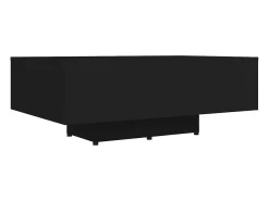 Mesa de centro madera contrachapada negro 85x55x31 cm