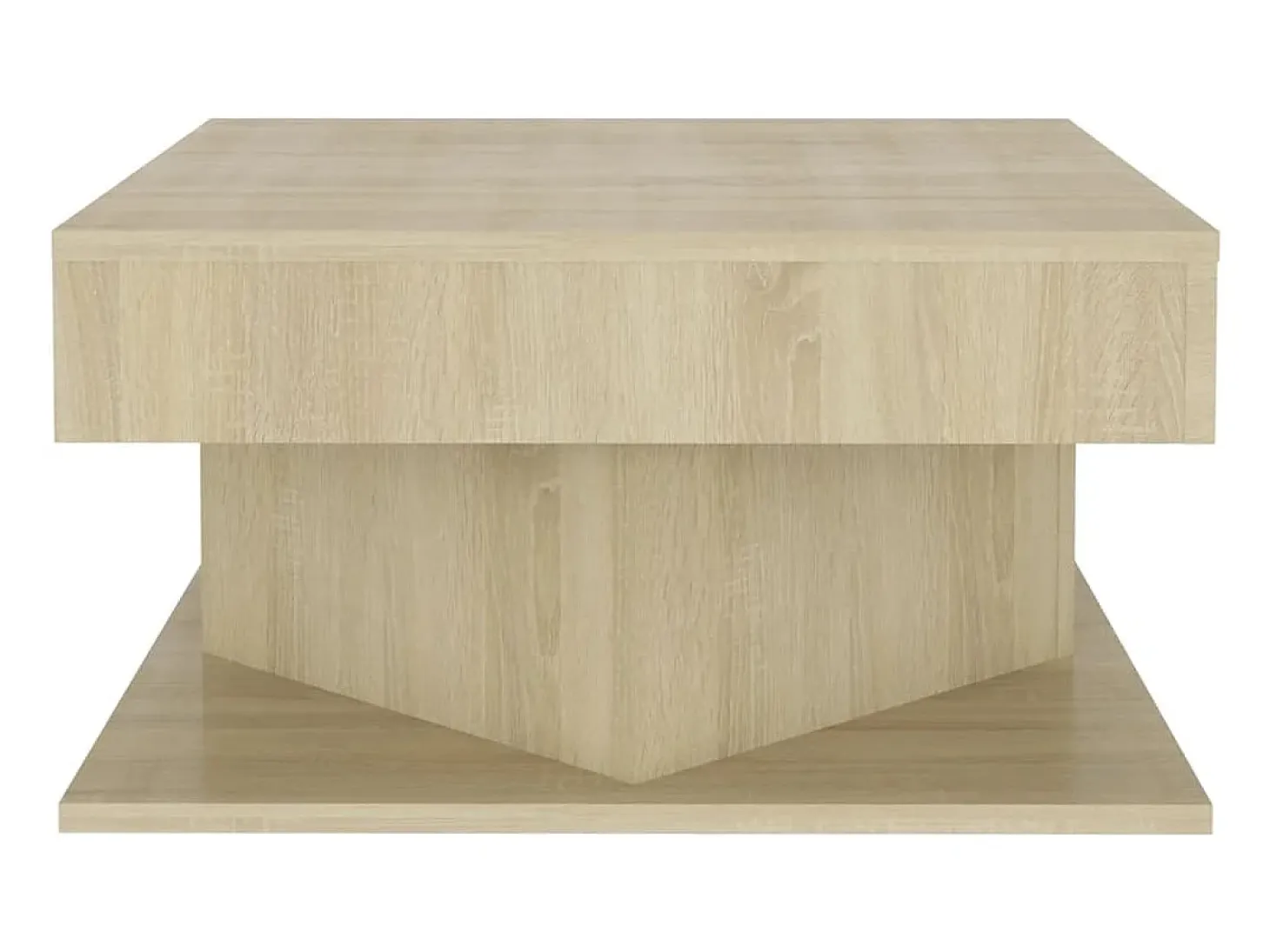Mesa de centro madera contrachapada roble Sonoma 57x57x30 cm