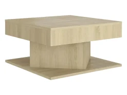 Mesa de centro madera contrachapada roble Sonoma 57x57x30 cm
