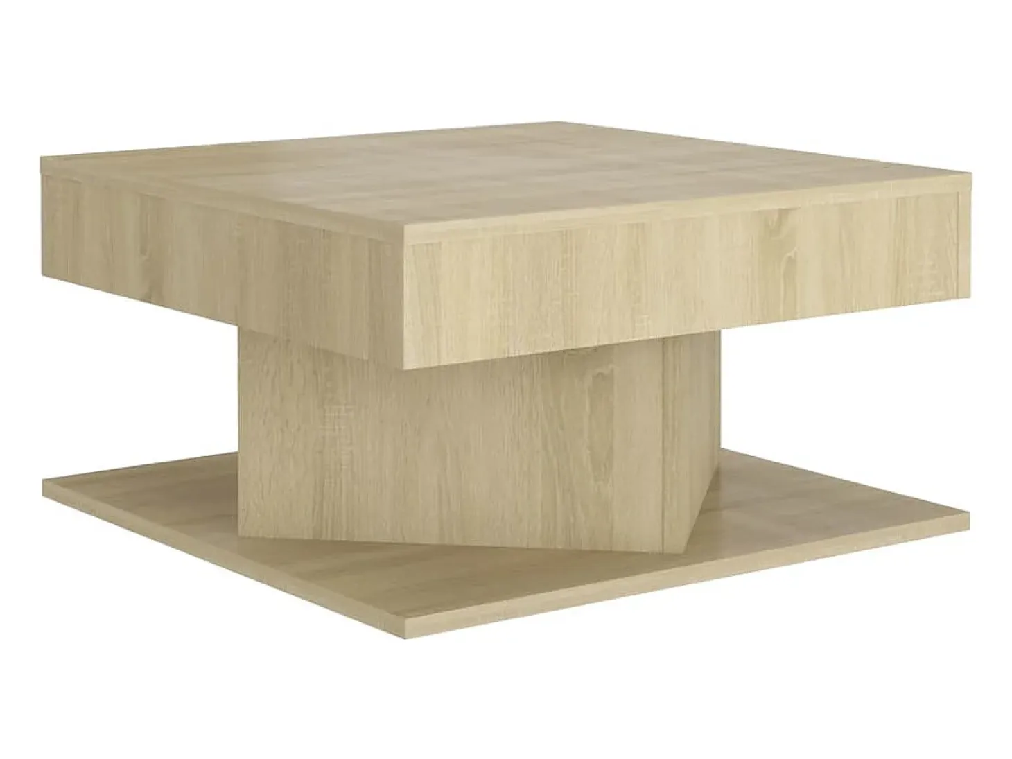 Mesa de centro madera contrachapada roble Sonoma 57x57x30 cm