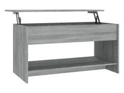Mesa de centro madera contrachapada gris Sonoma 102x50x52,5 cm