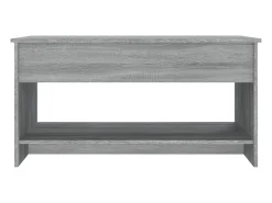 Mesa de centro madera contrachapada gris Sonoma 102x50x52,5 cm