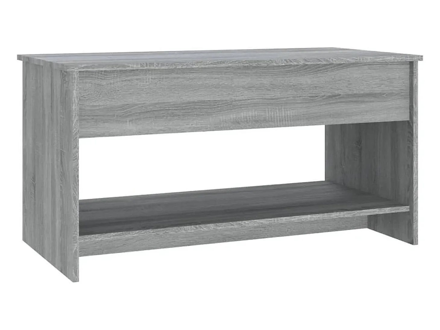 Mesa de centro madera contrachapada gris Sonoma 102x50x52,5 cm