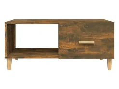 Mesa de centro madera contrachapada roble ahumado 89,5x50x40 cm