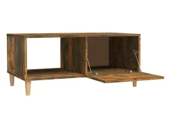 Mesa de centro madera contrachapada roble ahumado 89,5x50x40 cm