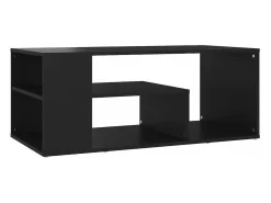 Mesa de centro madera contrachapada gris 100x50x40 cm
