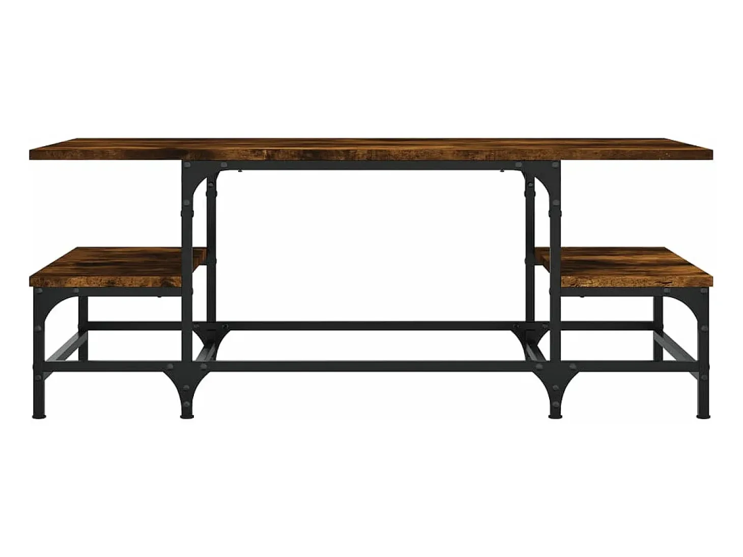 Mesa de centro madera contrachapada roble ahumado 100x50,5x40cm