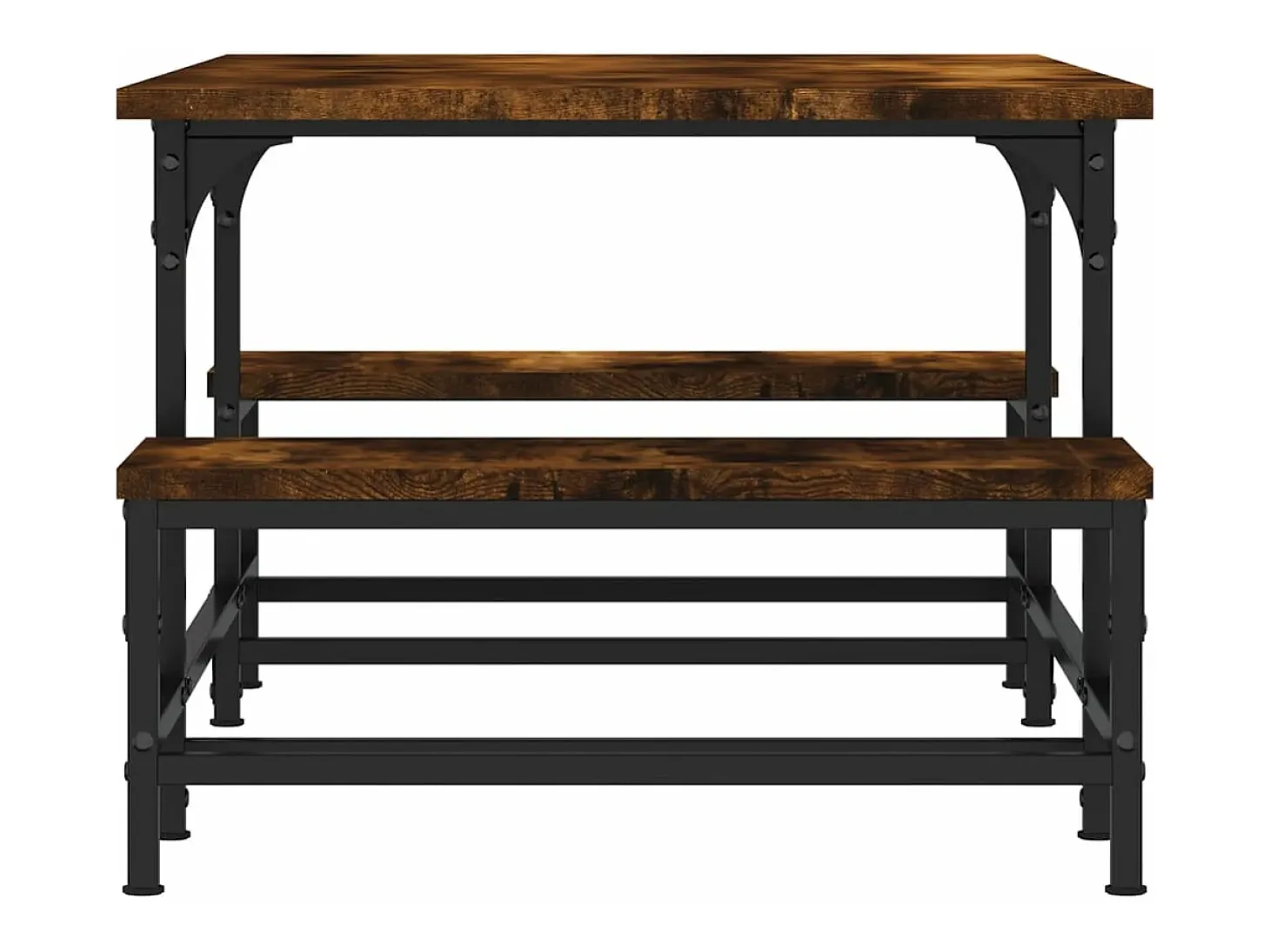Mesa de centro madera contrachapada roble ahumado 100x50,5x40cm