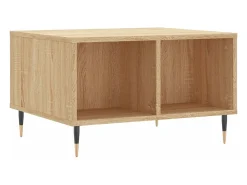 Mesa de centro madera contrachapada roble Sonoma 60x50x36,5 cm