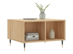 Mesa de centro madera contrachapada roble Sonoma 60x50x36,5 cm