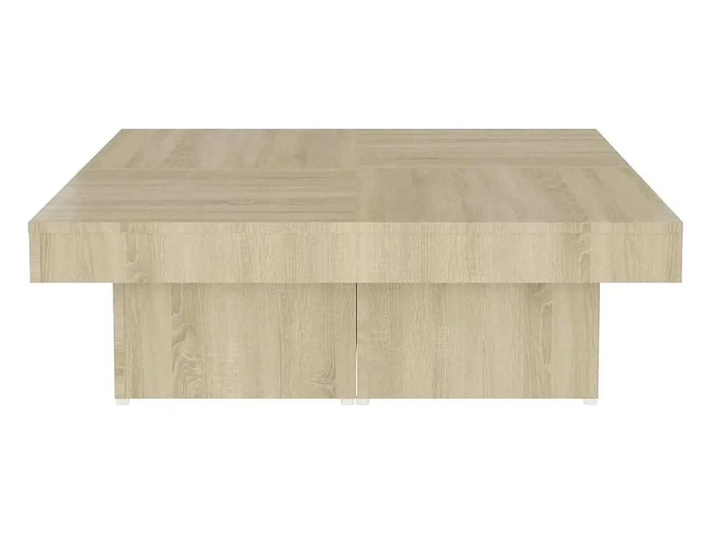 Mesa de centro madera contrachapada roble Sonoma 90x90x28 cm